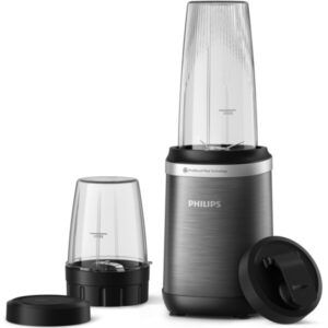 Blender Philips HR2766/00 Seria 5000, 800 W, Tehnologia si lame ProBlend Plus, Lame detasabile, Pahar de 700 ml cu capac, Design compact, negru/argintiu