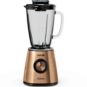 Blender Tefal Blendforce Coppertinto BL439G10, 800W, 1.25L, 6 lame Powelix detasabile, 5 trepte de viteza, functie Pulse, functie zdrobire gheata, recipient din sticla...