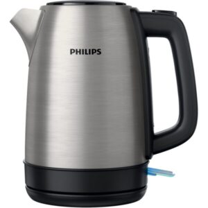 Fierbator Philips HD9350/90, 1850W, 1.7L,fara fir cu baza Pirouette 360°, Filtru cu microsita, lampa de control, sistem de siguranta impotriva incalzirii in gol, Argintiu