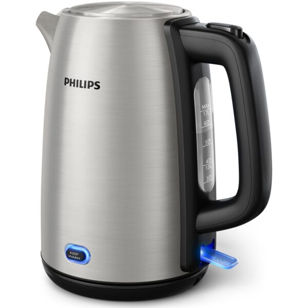 Fierbator Philips solar 2000W finisaj metalic inox 1.7l, capac cu arc, mentine la cald