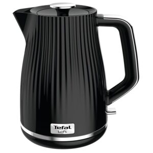 Fierbator Tefal Loft KO250830, 2400 W, 1.7 L, Oprire automata, filtru anticalcar, indicator luminos, Negru