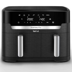 Friteuza cu aer cald Tefal Dual Easy Fry XXL EY9428E0, 2700 W, capacitate 11 L, 7 programe automate, vase detasabile antiaderente, display LCD, temperatura reglabila 40-200°C,...
