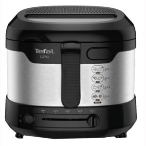 Friteuza Tefal Uno FF215D30, 1350W, 1.8L, termostat reglabil 150 - 190°C , 4 persoane, monitorizare usoara, negru/argintiu