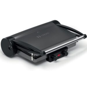 Gratar electric 3 in 1 Bosch TCG4215, 2000 W, Contact grill, temperatura reglabila, placi grill inclinate si tavite pentru colectarea grasimii, argintiu