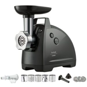 Masina de tocat carne Tefal HV8 Plus NE685838, 2000 W, 2.6 kg/ min, functie Reverse, negru